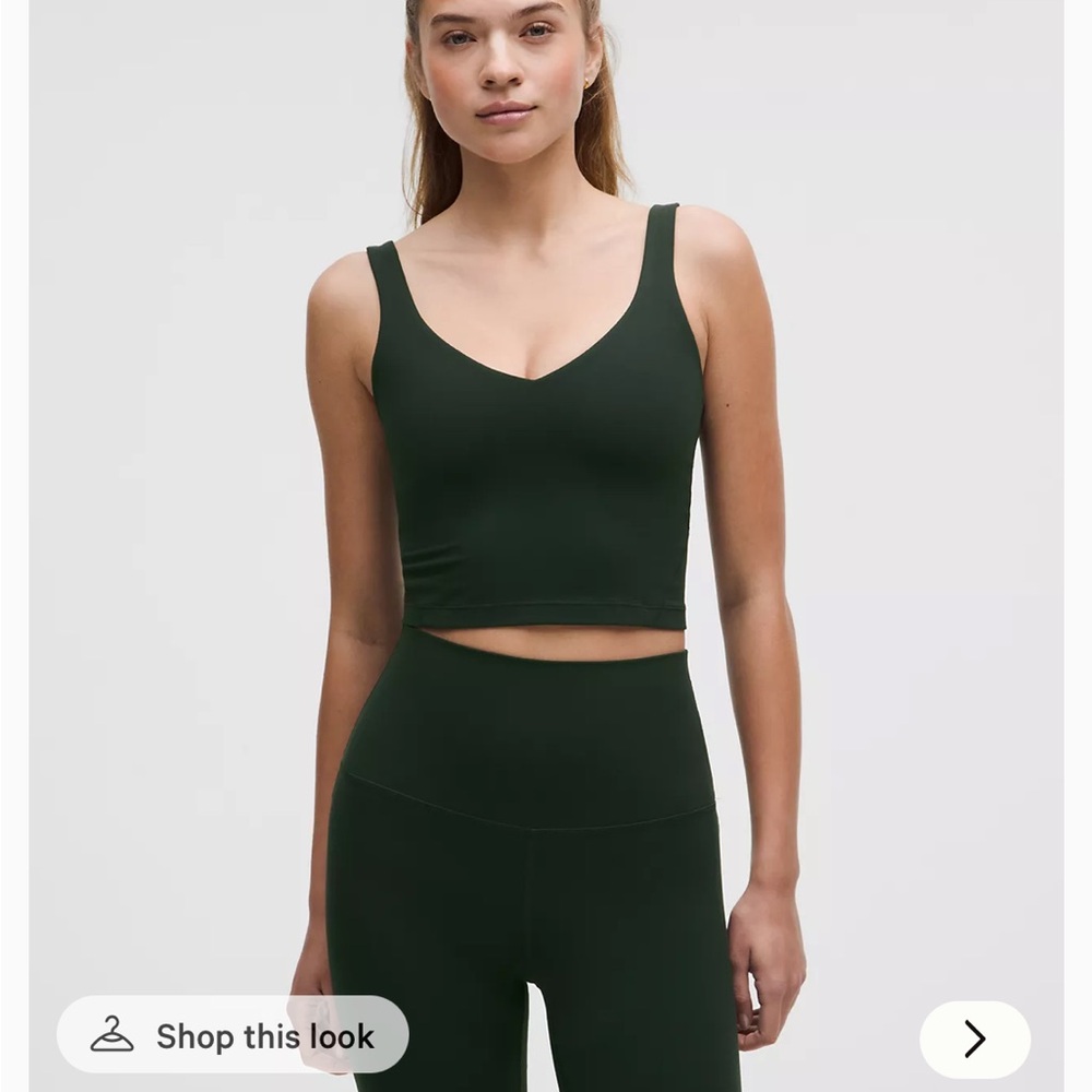 Lulu lemon women's align tank hunter green size 2